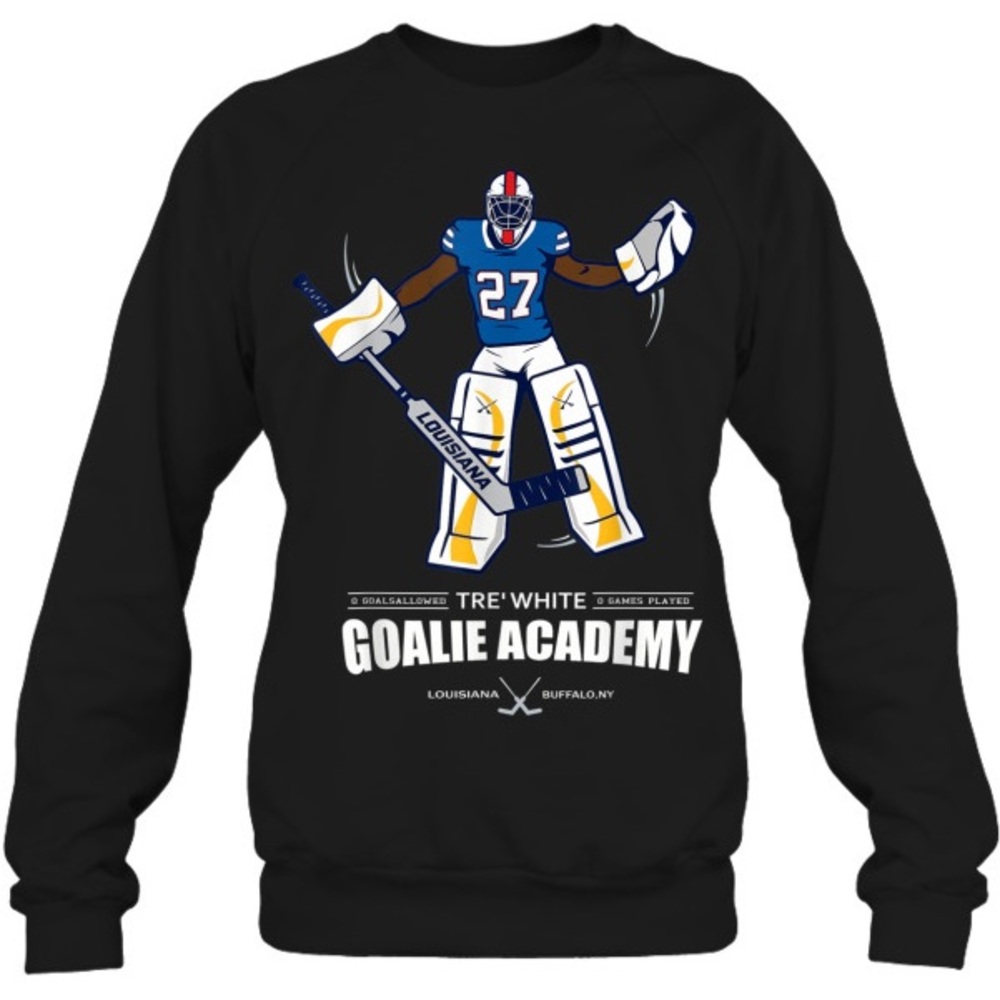 Buffalo Bills Tre White goalie academy Crewneck Sweatshirt Sabres